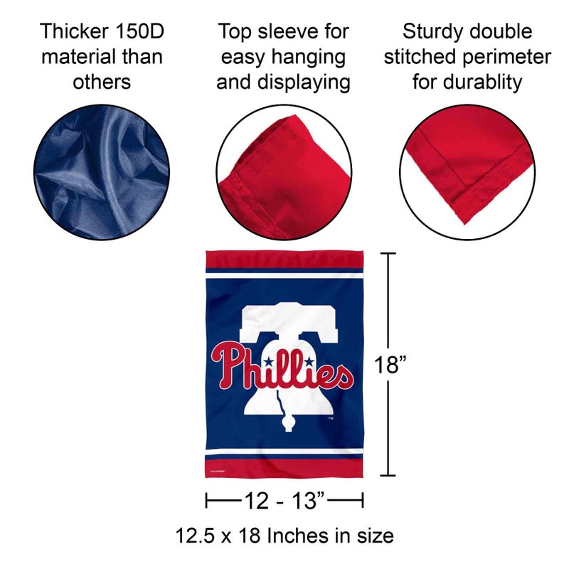 WinCraft Philadelphia Baseball New Bell Double Sided Garden Flag - Image 3